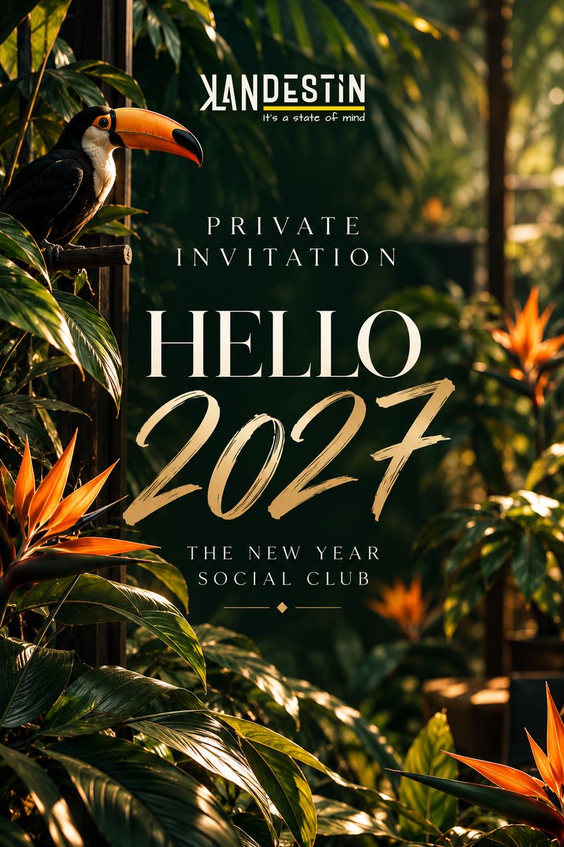 KLANdestin · Private invitation · HELLO 2027 · The New Year Social Club